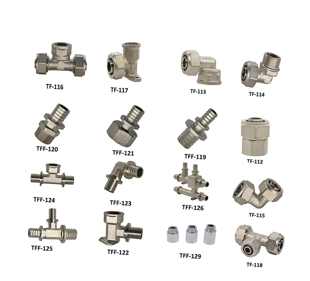 3/8"-- 1" Wholesale Chinese Manufacturer Brass Pex Plumbing Fittings Names Plumbing Materials Pipe Fitting