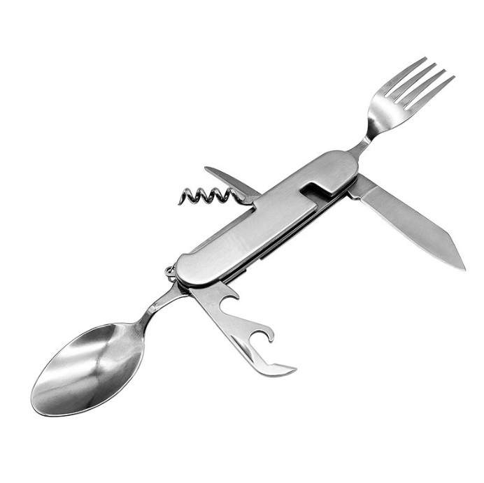 Camping Cutlery Picnic Multi Tool Foldable Outdoor Camping Fork Spoon Knife
