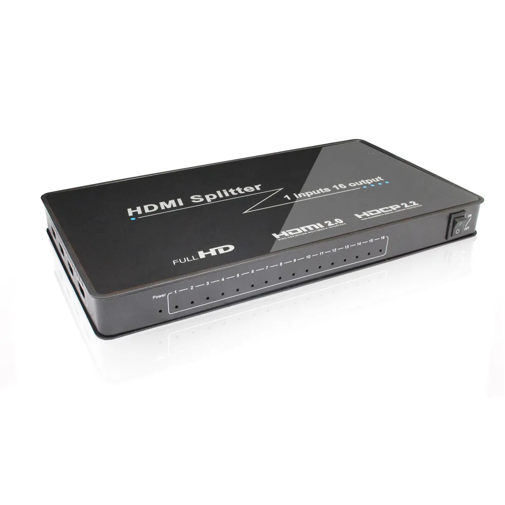 Custom 3D 1X4 1X8 1X16 HDMI Splitter 1080P 4K HDMI Audio Video Splitter 1 in 16 out