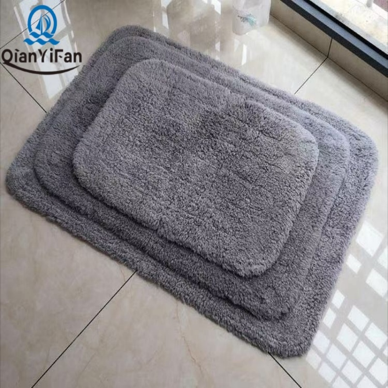 Hotel Bathroom Long Hair Mat Anti-Slip Thickness Cotton Bath Mat