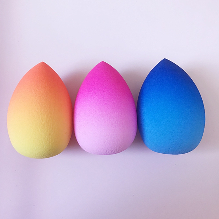 Latex Free Waterdrop Gourd Vegan Beauty Sponge Super Soft Makeup Blender Beauty Puff Rainbow Gradient Mixed Color Makeup Sponge