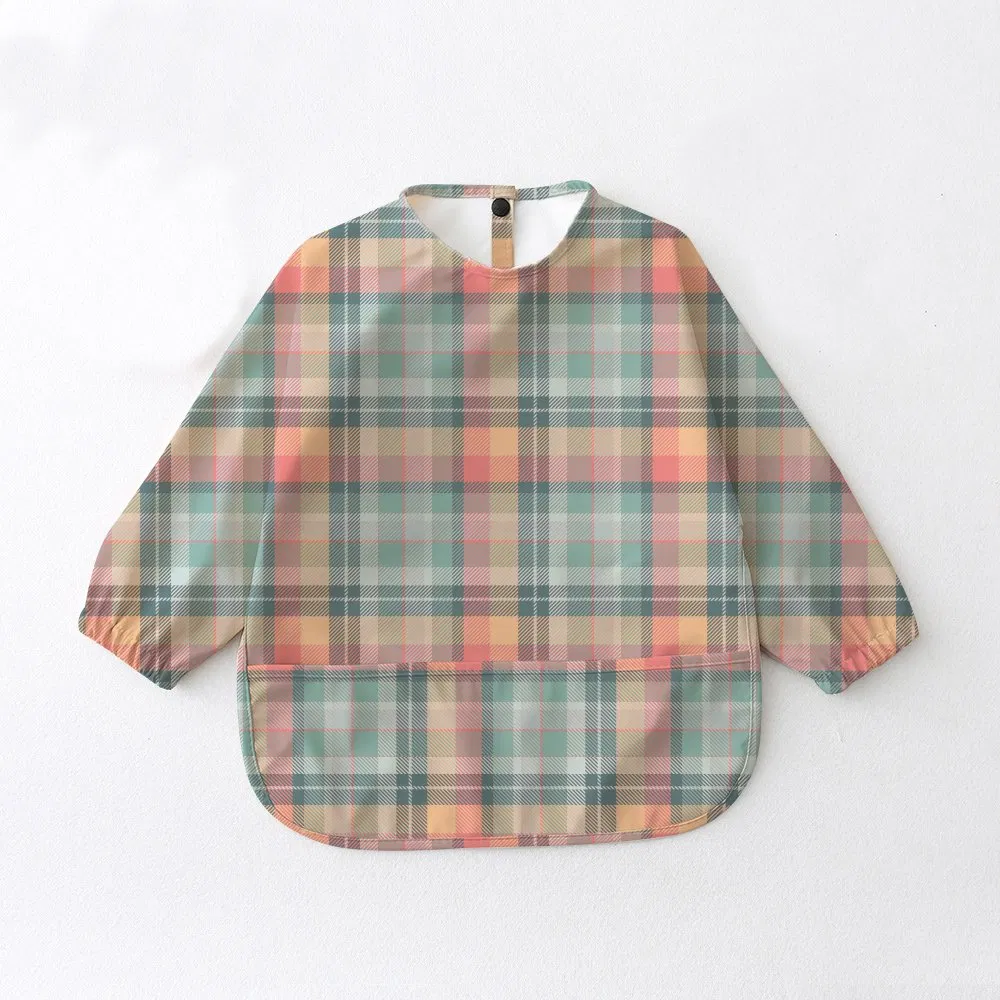 Custom Logo Waterproof Eating Smock Feeding Shirt Washable Polyester Fancy Silicone