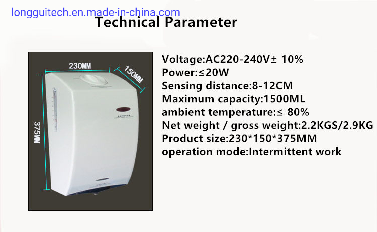 1500ml Automatic Hand Sanitizer Dispenser for Touchless Hygiene
