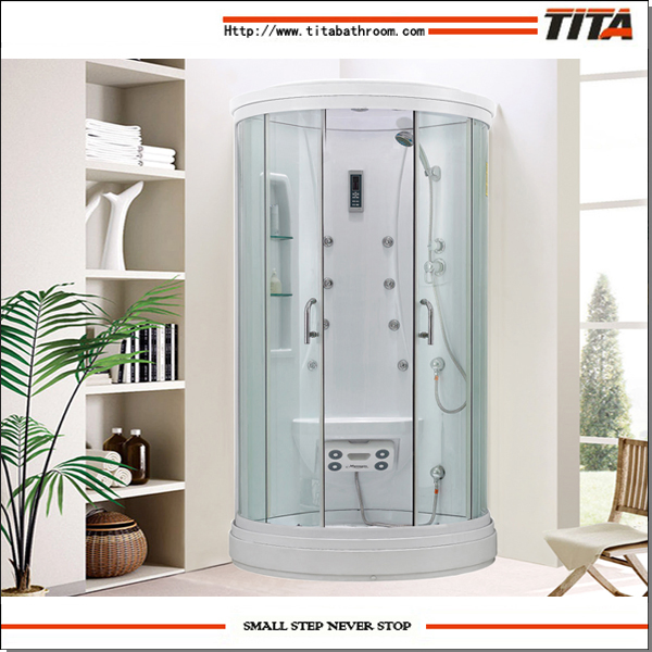 White Acrylic Back Shower Cabin Alps-a