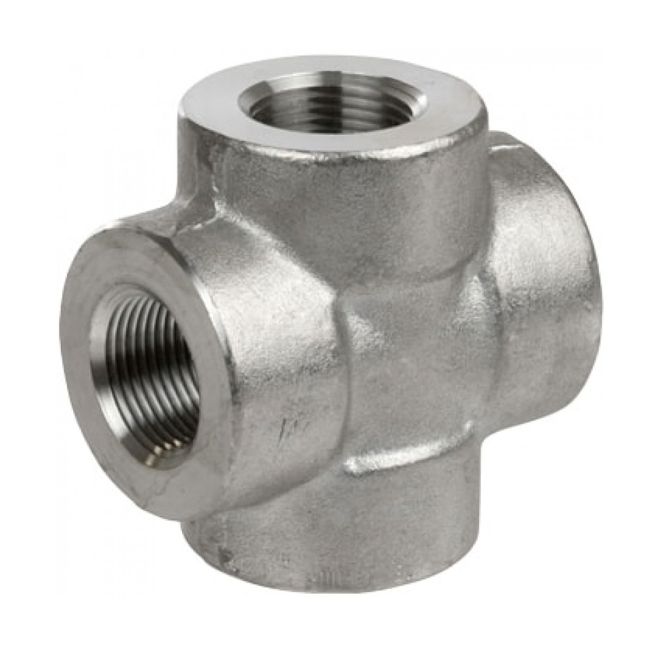 ASME B16.11 High Pressure 2000 3000 6000 9000 Forged Steel Pipe Fittings Cross Socket Welding Fittings and Threaded Fittings