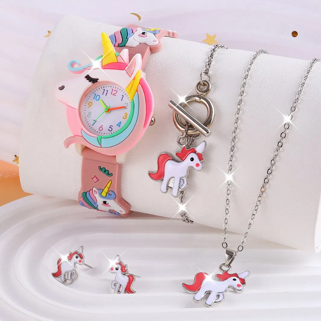 Silicone Unicorn Watch Cute Pink Cartoon Girl Child