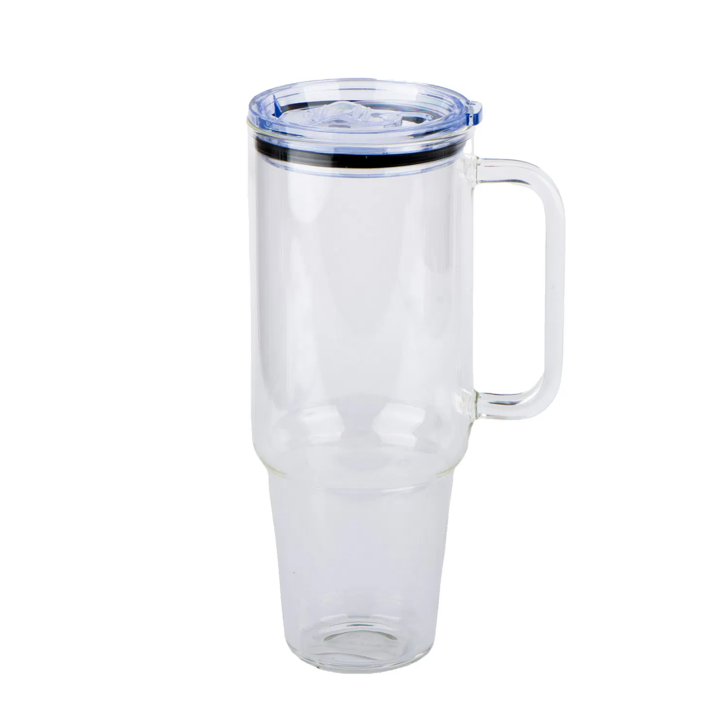 500ml Borosilicate Glass Cup with Glass Straw and Bamboo Lid Decal Printing