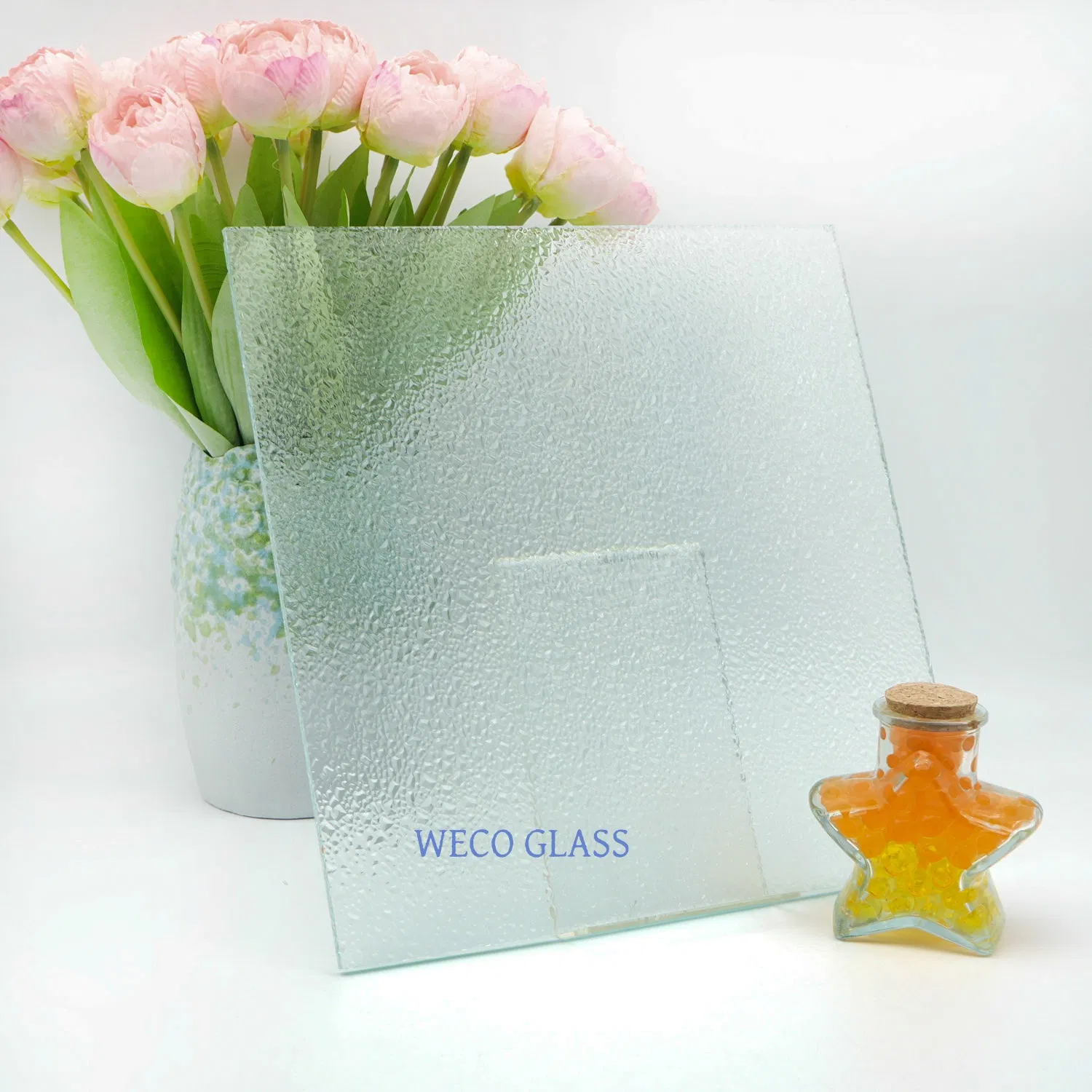 8mm Thickness Excellent Grade Molding Precision Clear Pattern Glass Figured Glass