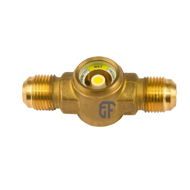 HVAC Sight Glass with Moisture Indicator 1/4" SAE, Hermetic Seal Design