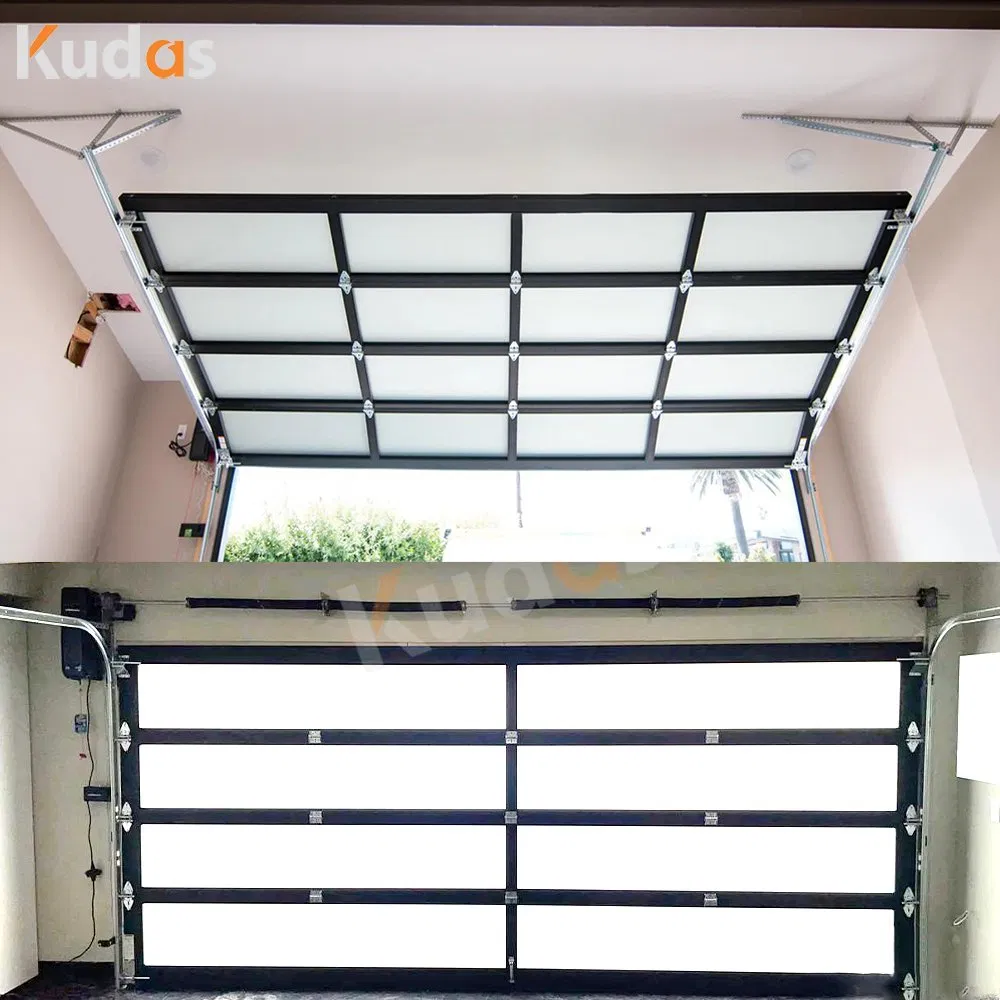 High Quality Automatic Sectional Steel Garage Door with Glass