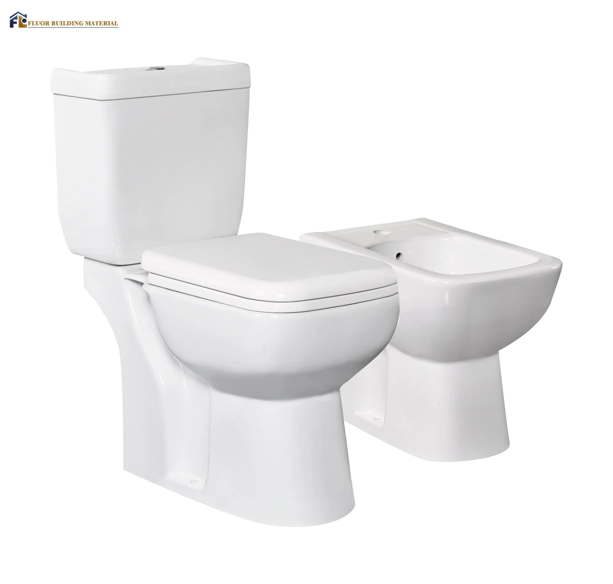 High-Efficiency Two Piece Toilet with Top-Press Button Design