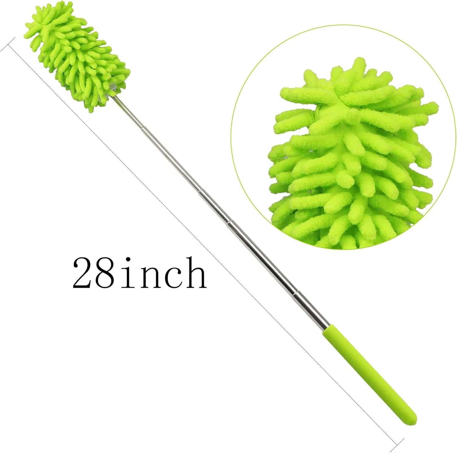 Microfiber Duster Washable Dusters Detachable Cleaning Brush Tool Foldable Duster for Car Furniture Ceiling Fan with Long Pole