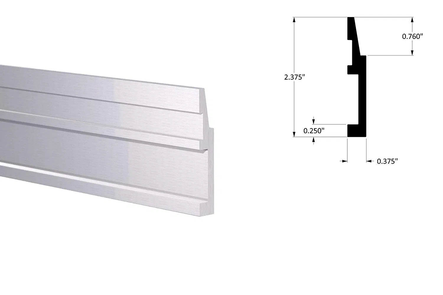 Aluminum Metal Wall Mounting Rail Brackets for Hanging Wall Panels