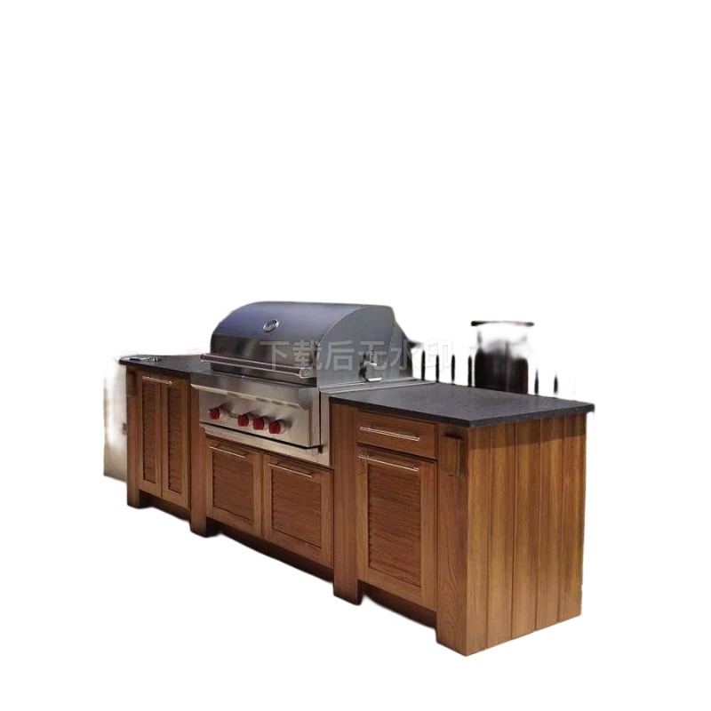 Modern Style Outdoor Kitchen Cabinet with Built-in Burner
