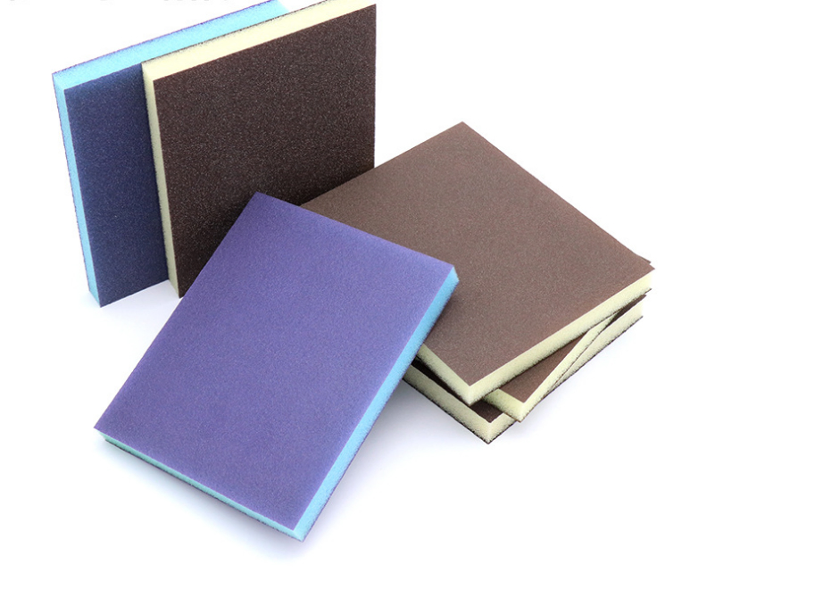 Double Surface Sanding Sponge Pad with Abrasive Paper
