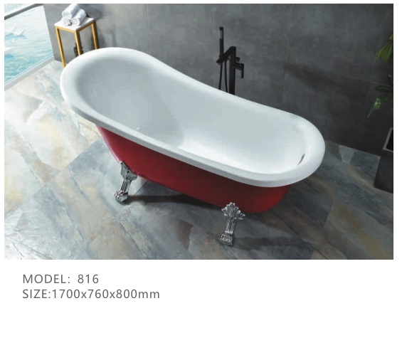 Угловая ванна 816 American с ножками, акриловая