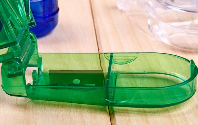 Clear Plastic Rectangular Pill Box with Drug Cutter Medicine Divider Pill Storage Case Box