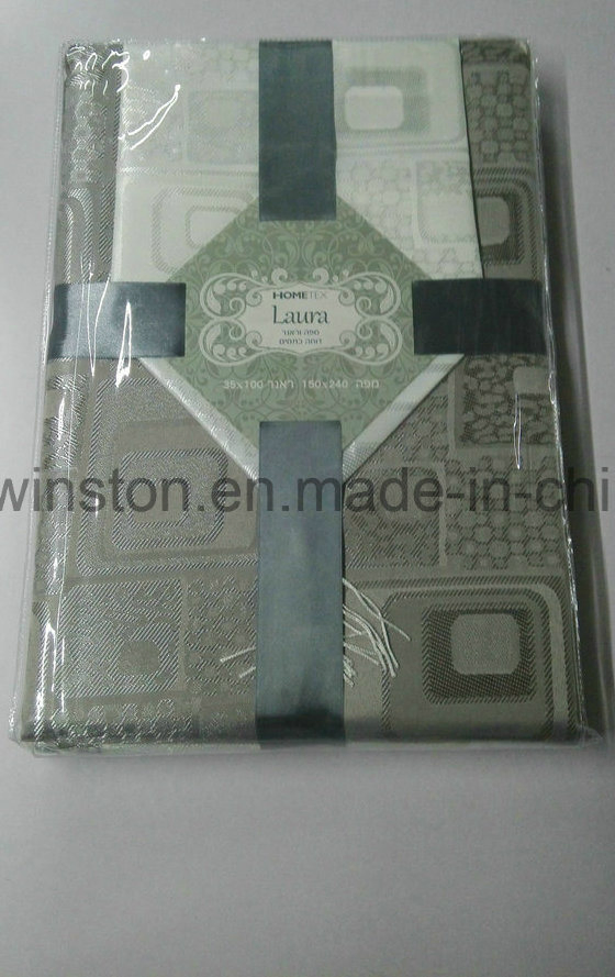Premium 100% Polyester Solid Color Table Runner and Placemat Set