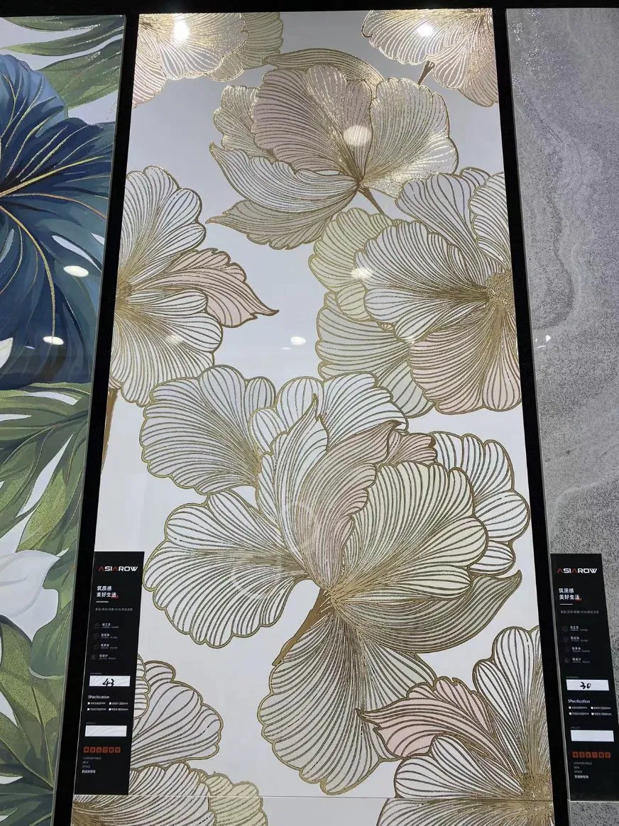 600X1200 Glossy Porcelain Gold Floor Tiles New Collection Ceramic at Wholesale Price