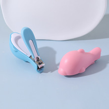 Adorable Baby Dolphin Cartoon Nail Clipper with Sharp Scissors