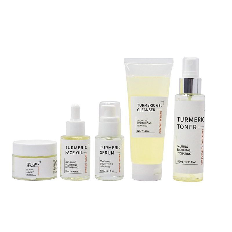 Aixin Cosmetics Turmeric Skin Care Private Label Whitening Anti-Wrinkle Skin Care Turmeric Set