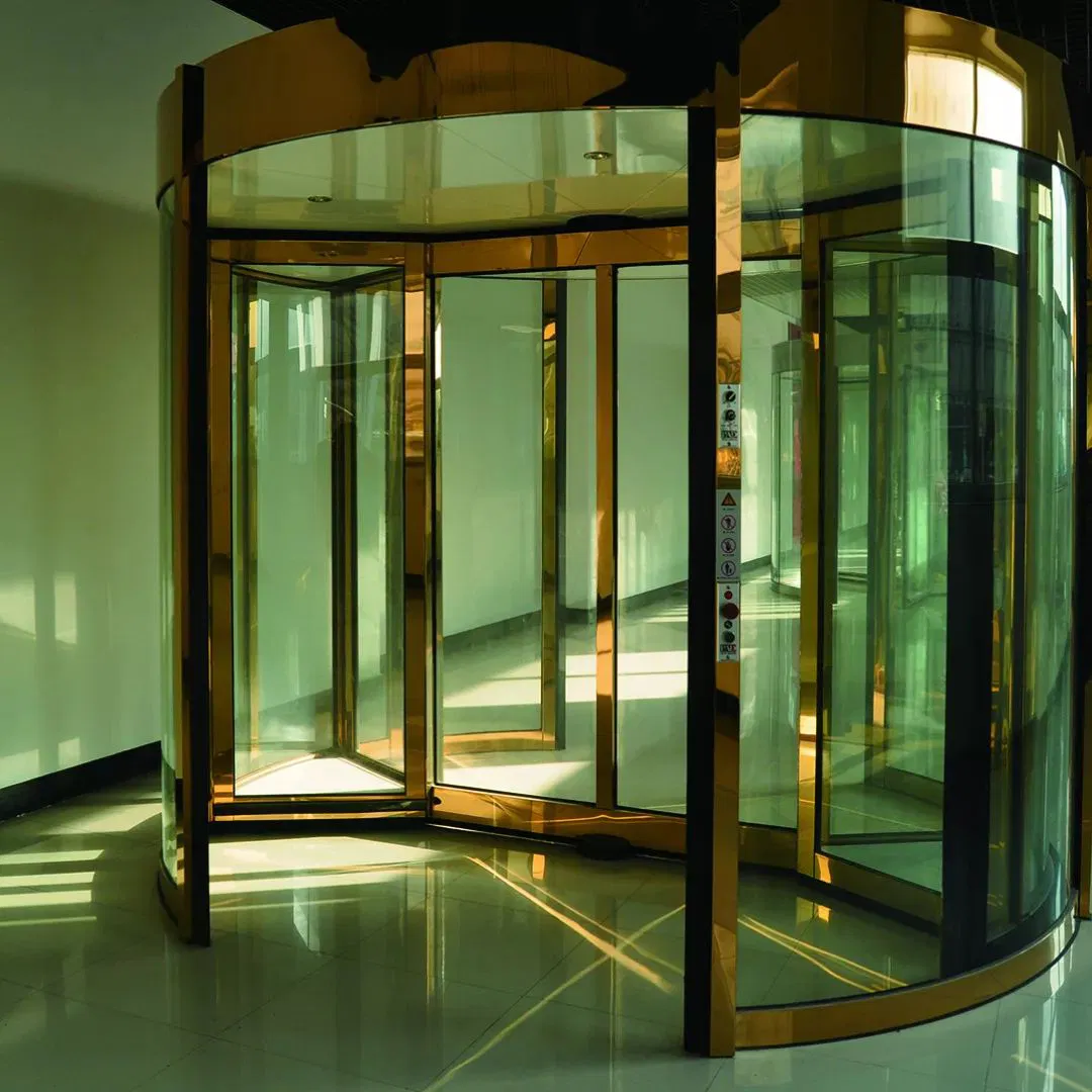 2 Wing Automatic Revolving Door for Commercial Building Entrance Glass Revolving Door