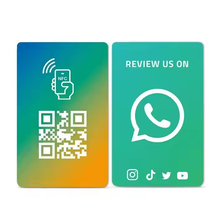 Acrylic NFC Chip Stand Card for Google Review Qr Code Display