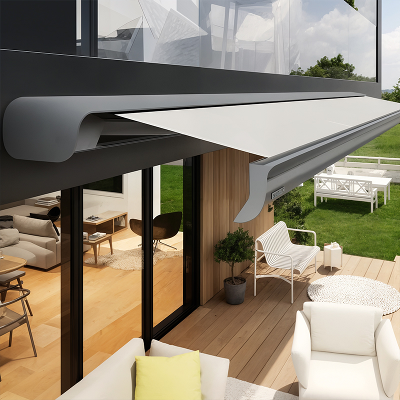 Electric Full Box Retractable Awning Outdoor Electric Sunshade