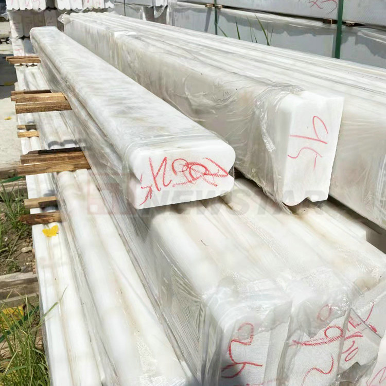 Solid Natural Stone Wholesale Marble Baluster Handrail Price White Marble Handrail
