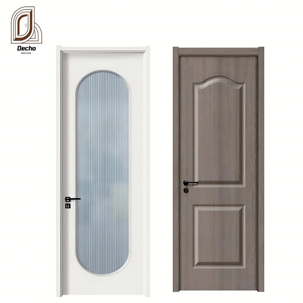 Waterproof Bathroom Restroom Door Pure WPC (wood PVC composite) Hollow Door Full WPC Interior Doors for Hotel, Apartment, School, Hospital, Office