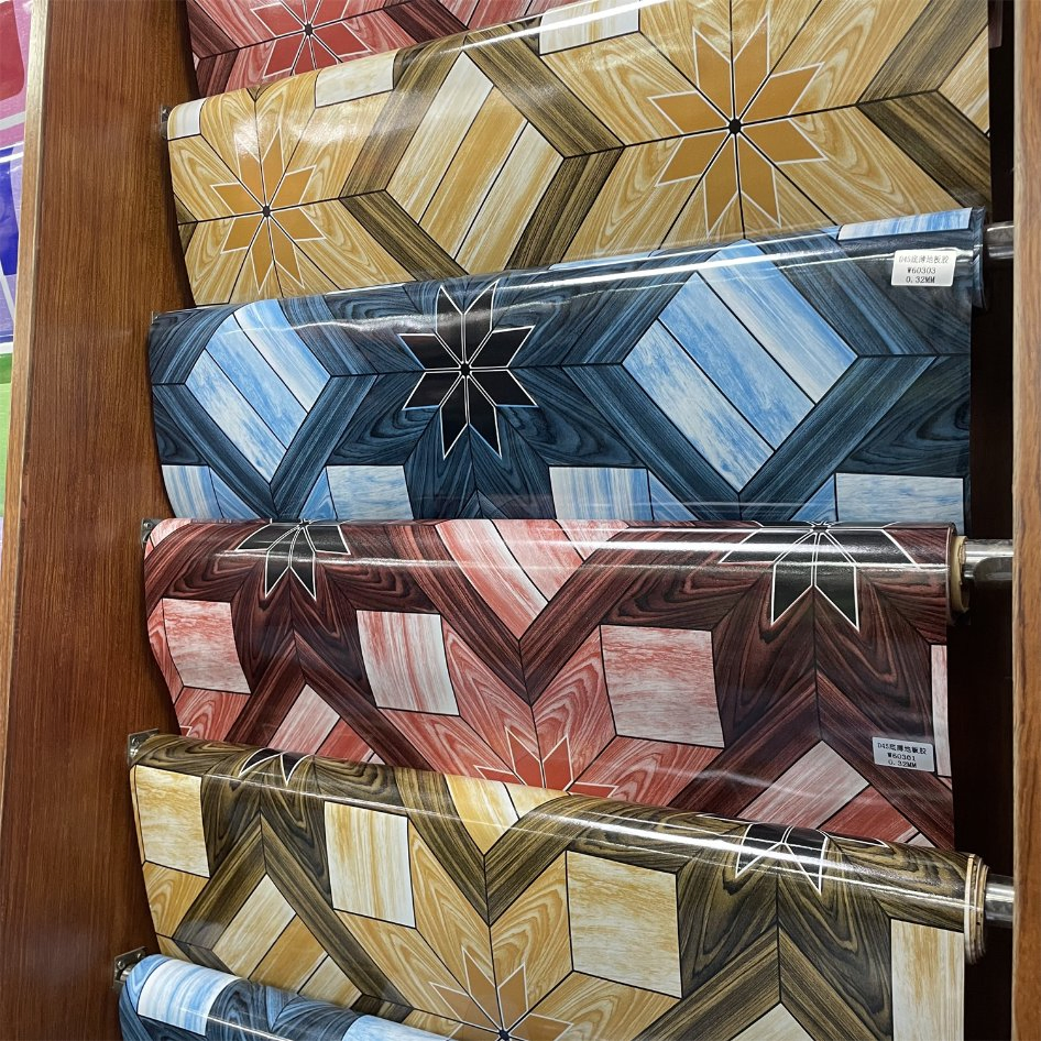 PVC Flooring Customize 0.35mm Non-Slip Plastic Carpet Vinyl Roll Indoor Home Use Waterproof Floor Covering Mat