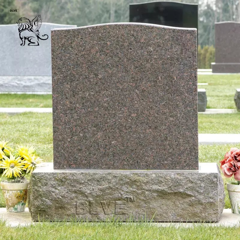Factory Customized Simple Design Granite Monument Slab Large Size Solid Natural Stone Tombstone