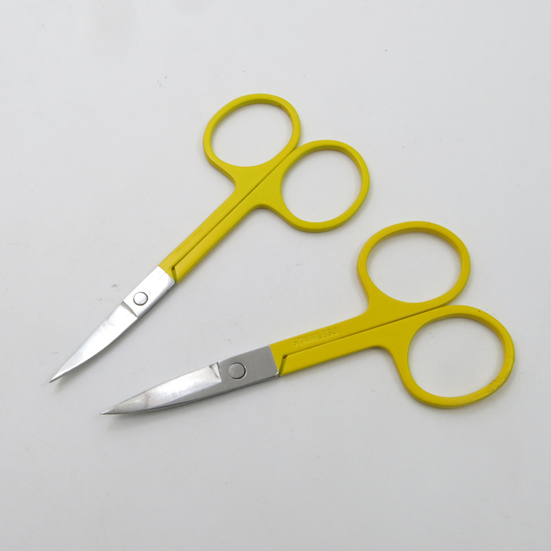 Colorful Handles Stainless Steel Beauty Eyebrow Hair Trimming Scissors Tools