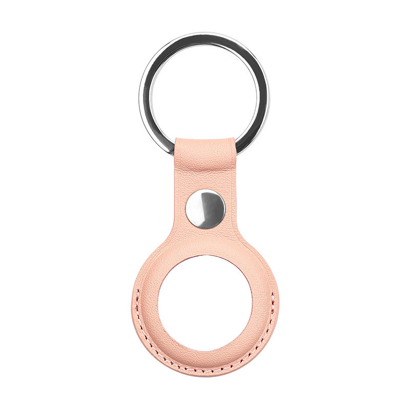 Anti-Lost Protective Cover Genuine Leather Case for Apple Airtags with Key Ring Tracker Protected Cove for Apple Airtags