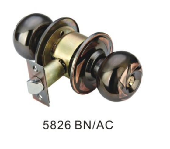 Iron Door Lock Cylindrical Knob Lock (587 PB)