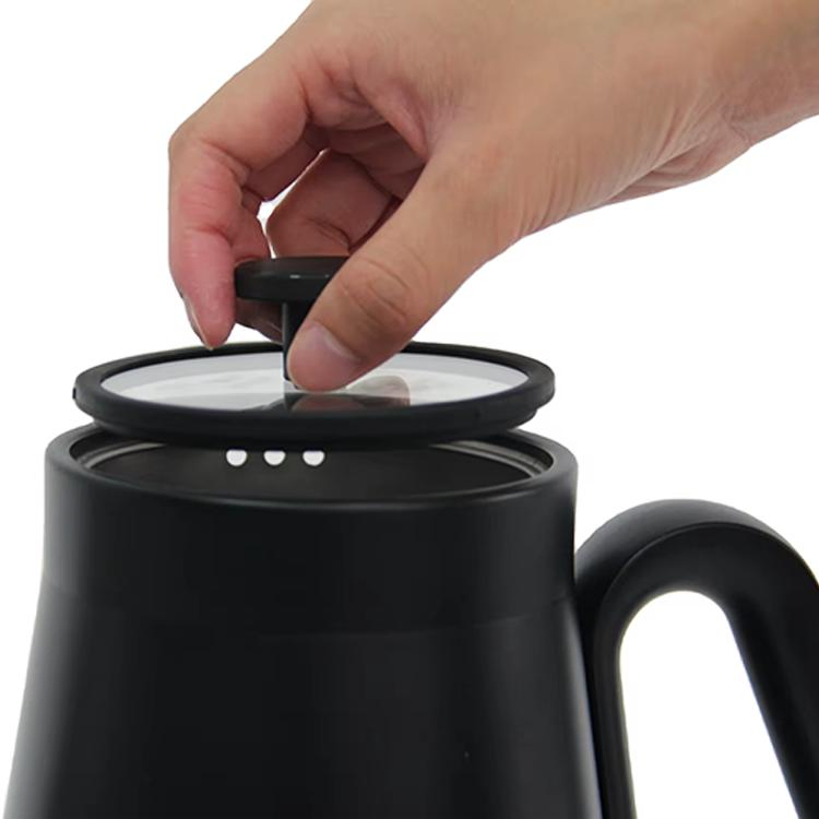 304 Stainless Steel Kettle Black Digital Smart Coffee Kettle 90degree Arc Long Narrow Spout Gooseneck Electric Kettle with Tray