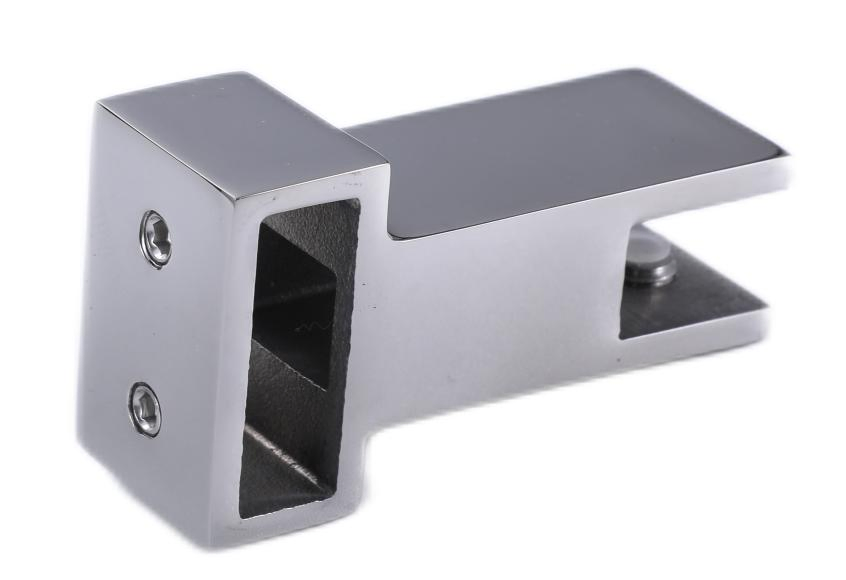 Shower-Enclosure Bathroom Pipe-Fitting Polished Finish 304-Stainless-Steel Support Bar Glass-Mount Bracket