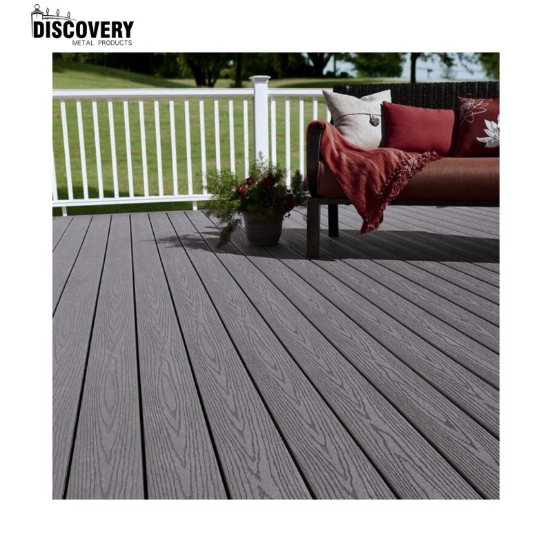 Waterproof Outdoor Anti-UV Flooring WPC Co-Extrusion 3D Embossed Exterior Composite Decking