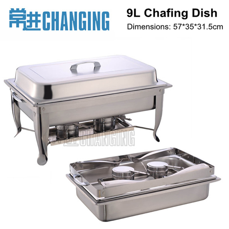 Wedding Party Luxury Chafing Dishes Hotel Serving Dish Gold Buffet Food Warmer with Glass Lid
