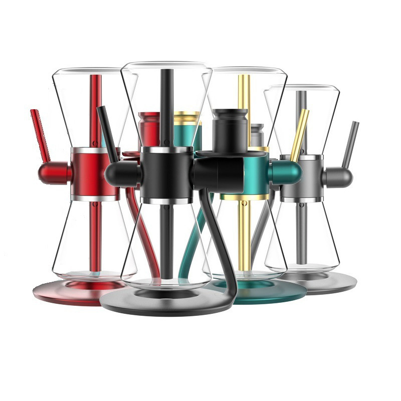 Horglass Hookah Arabian Hourglass Gravity Clear Pipe Glass Hookah