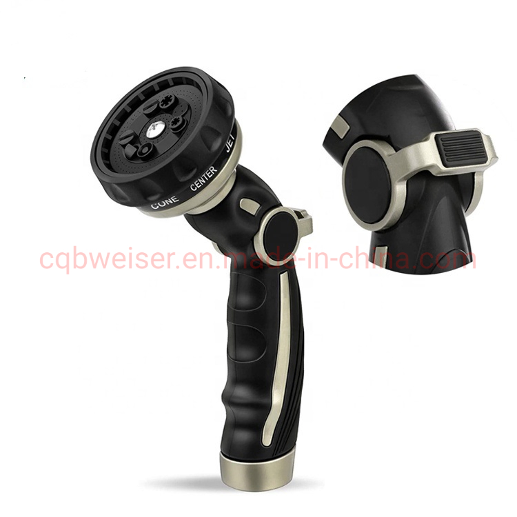 Multi Function High Pressure Metal Garden Water Spray Hose Nozzle
