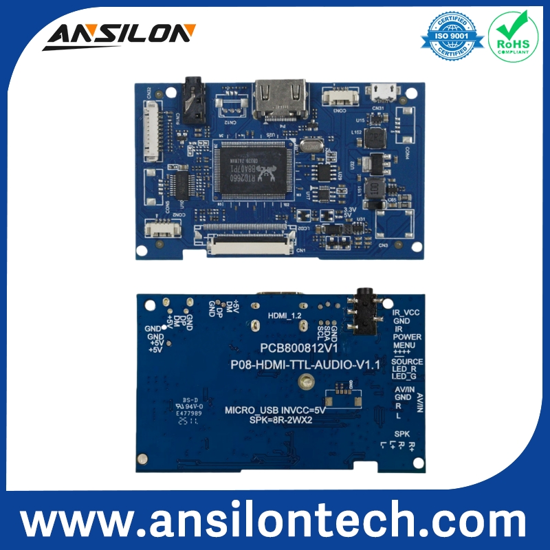 HDMI to Lvds Driver Board 5V/12V Power Supply Compatible with 7 Inch 8 Inch and 10.1 Inch LCD TFT Display Mainboard One-Stop TFT Displays and Drive Boards