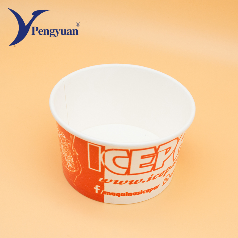 Disposable Ice Cream Paper Cup Waterproof Printed Ice Paper Cup
