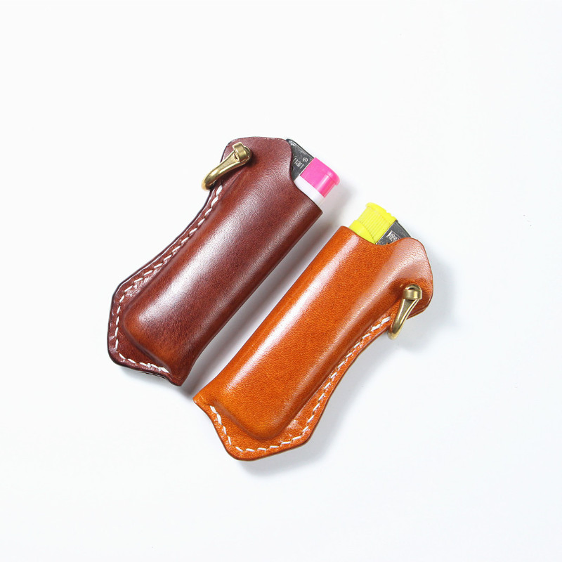 Ea540 Vintage Display Retractable Focus Metal for Blank Leather Case Holder Cover Cigarette with Lighter Custom Cases
