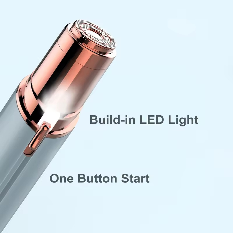 Mini Portable USB Rechargeable Electric Eyebrow Lipstick Shape Nose Hair Trimmer