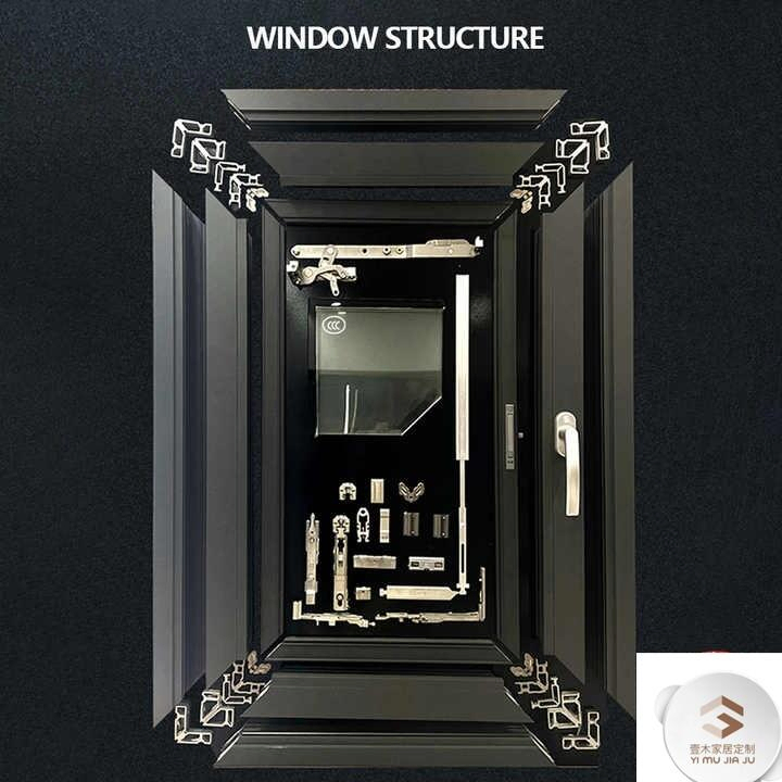 Wholesale High Quality UPVC PVC Aluminium Invisible Screen Sliding Casement Window