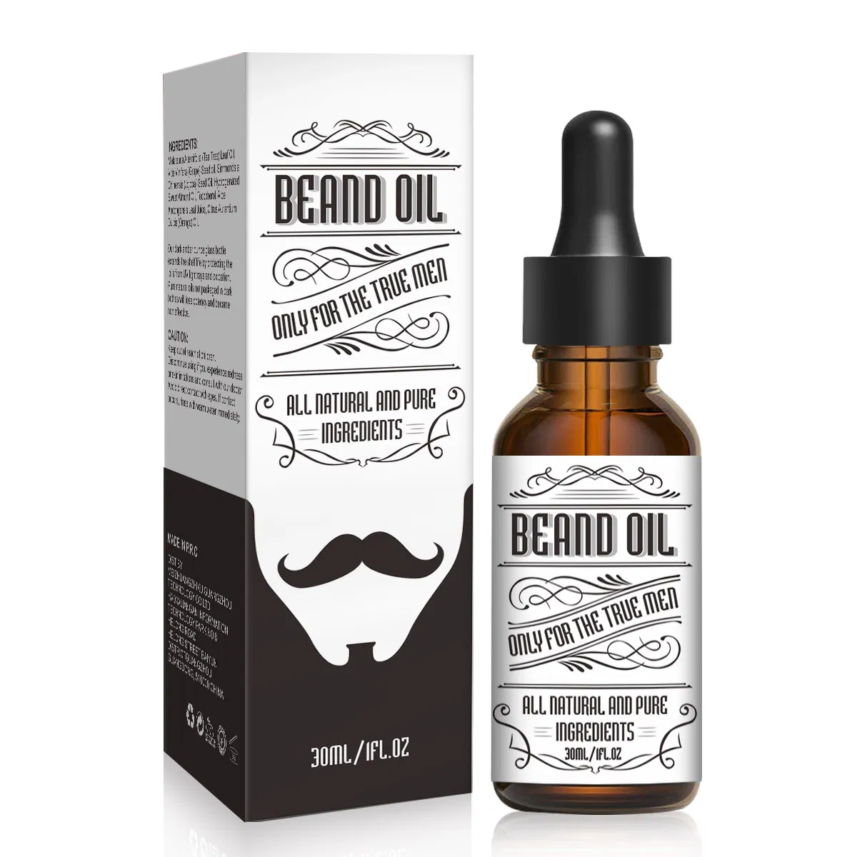 Natural Beard Care Growth Oil Customized Men Beard Styling Organic Beard Growth Oil