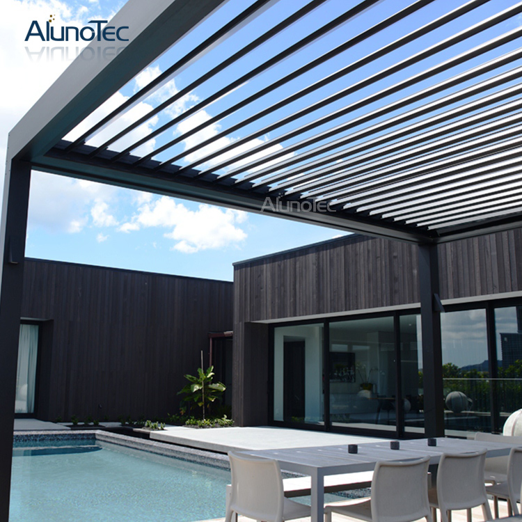 2020 Hot Sale Waterproof Retractable Aluminium Pergola with LED