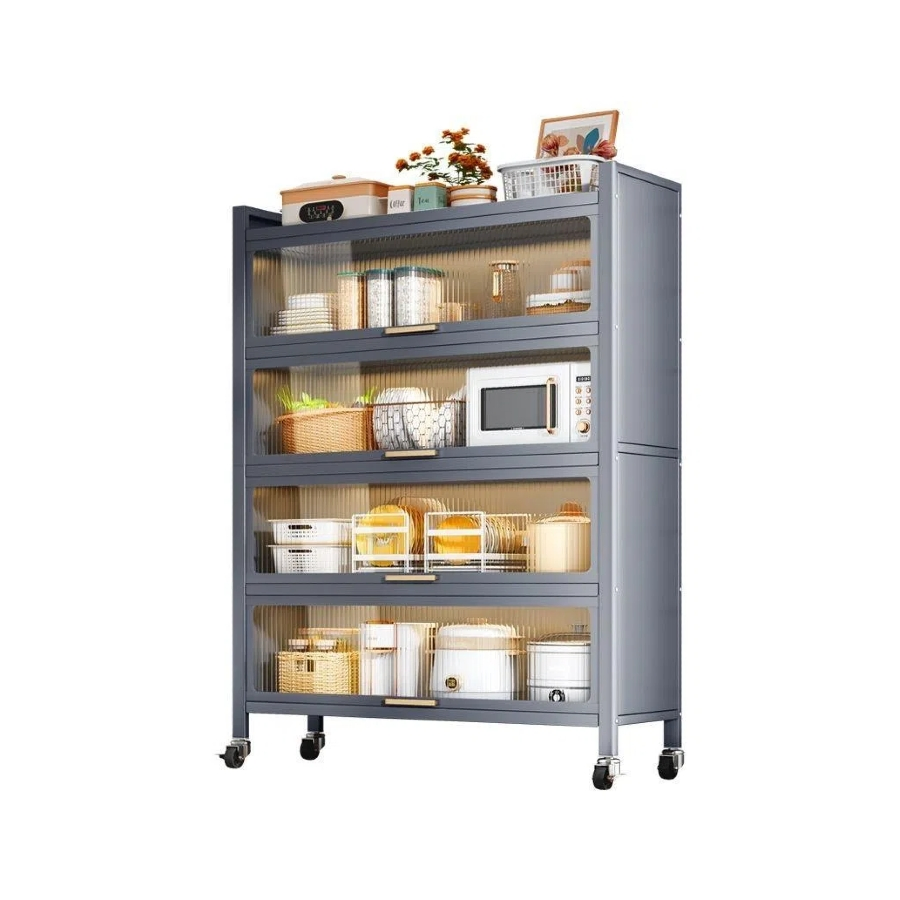 Space Optimized Stainless Steel Cupboard with Integrated Refrigeration Worktable