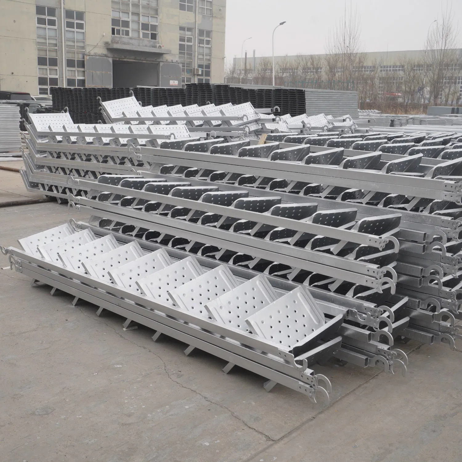 Construction Equipment Scaffold Frame Ringlock Accessories Galvanized Ladder Steel Staircase Scaffolding